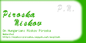 piroska miskov business card